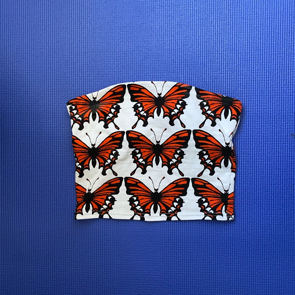 urban outfitters butterfly tube top